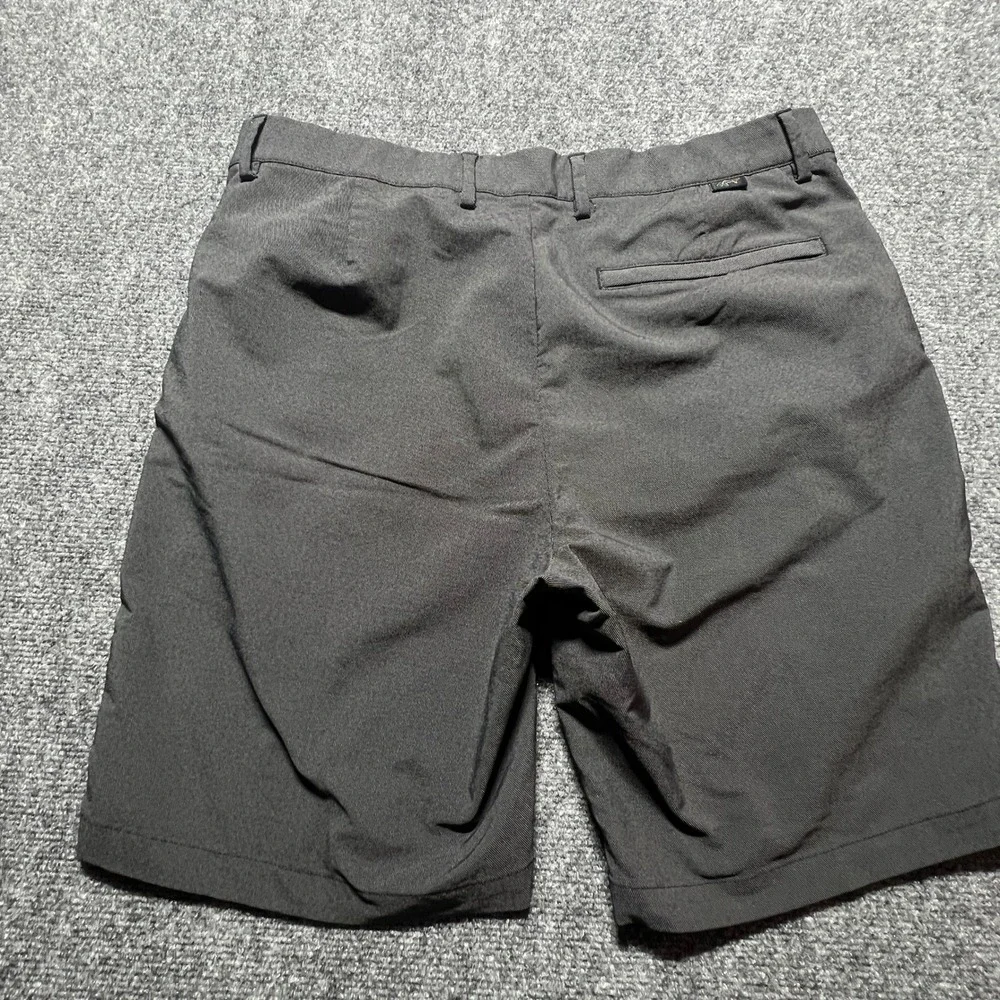 Greg Norman Mens Gray Performance Golf Shorts Size 34 Stretch Side Zip Pocket